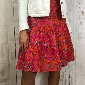 Pink/ Orange Gap Floral Midi Dress EUC Sz 6